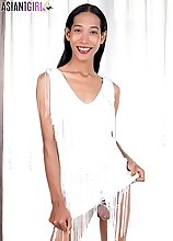 In this solo set, ladyboy Lee strips from her dress, plays with her big tits and strokes her big cock just for you